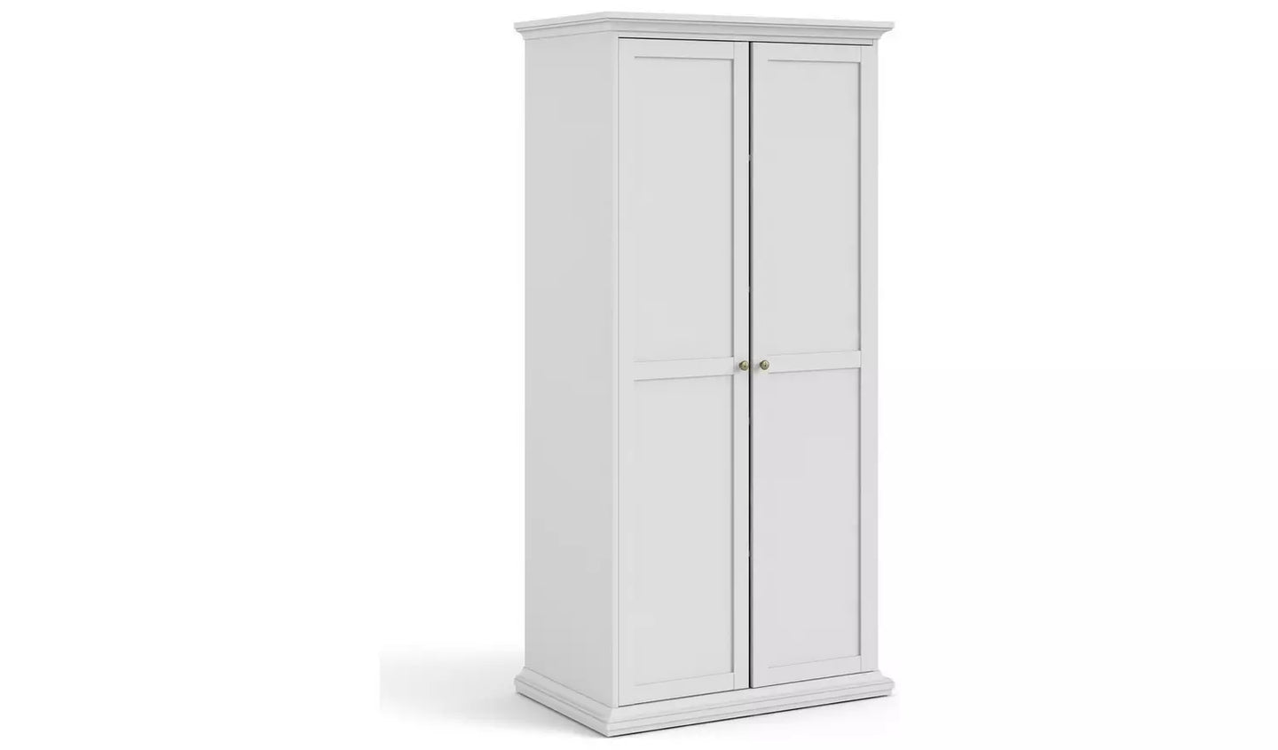Tvilum Paris 2 Door Wardrobe - White